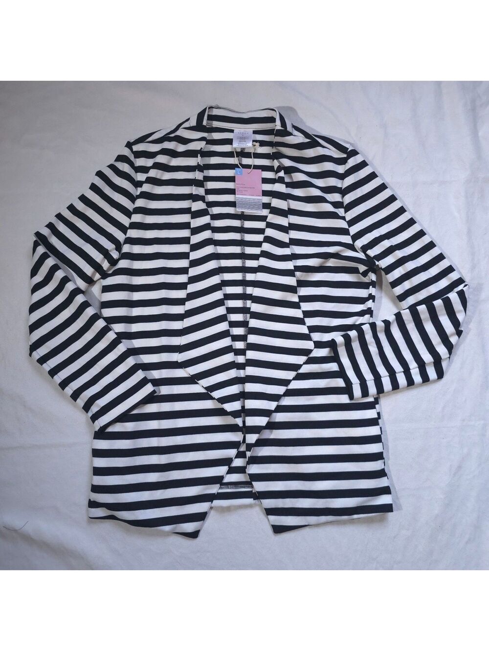 Serra Women's Black and White Striped Blazer Size L